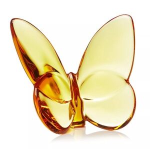 BACCARAT PAPILLON LUCKY GOLDEN CRYSTAL BUTTERFLY NIB
